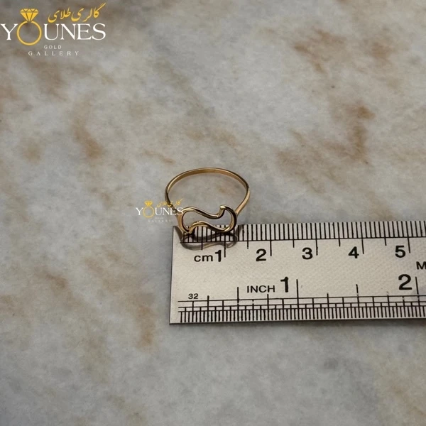 انگشتر طلا موج مینیمال